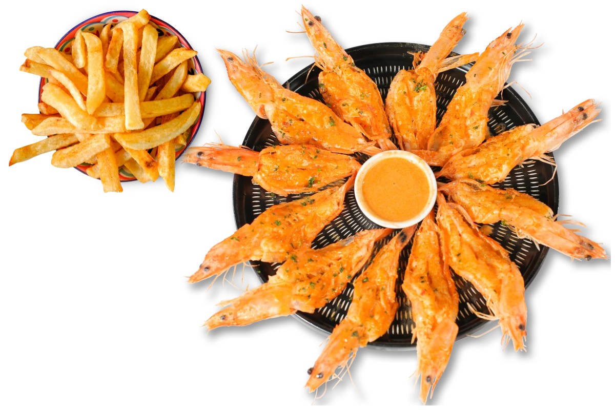 12 queen prawn meal