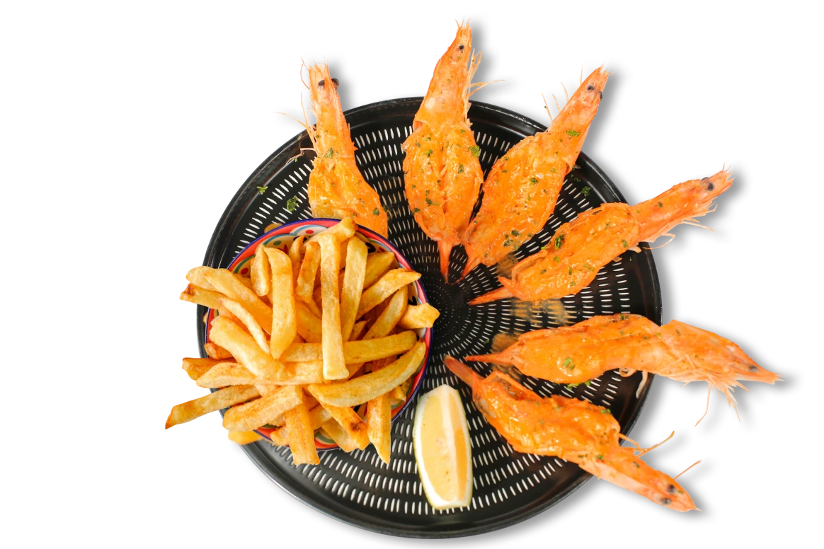 6 Queen prawns