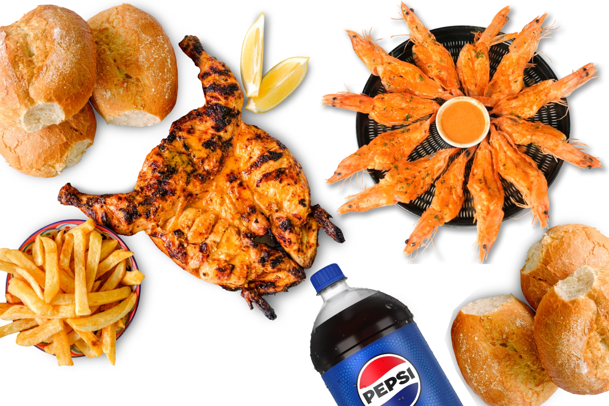 festa familia full chicken 12prawns 4 rolls chips and drink